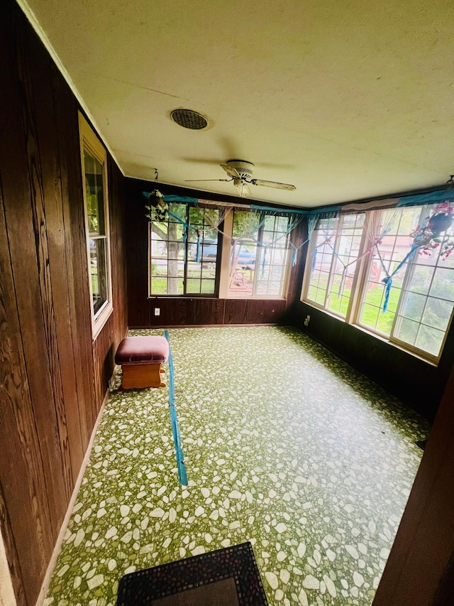 150 Park St W, South Saint Paul, MN 55075 - unfurnished sunroom with wooden walls and baseboards