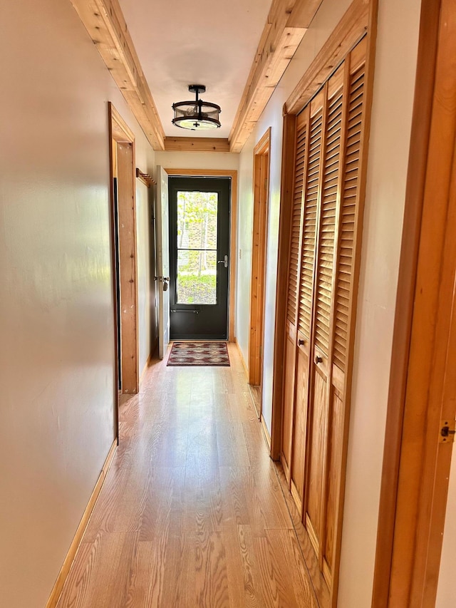 2145 Big Deep Lake Dr NW, Hackensack, MN 56452 - corridor featuring light wood-style floors and baseboards