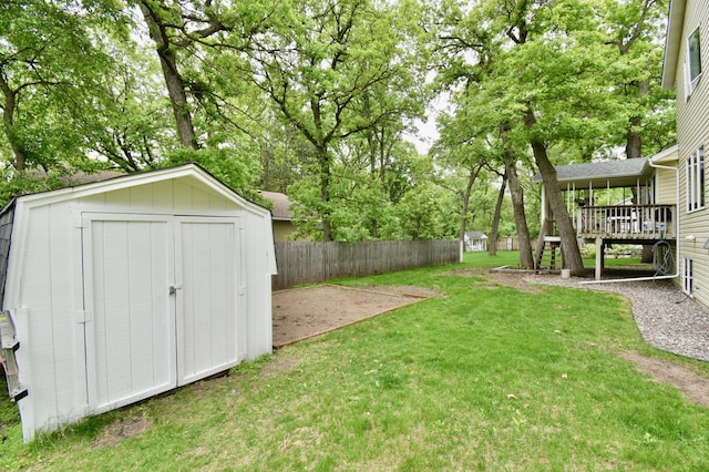 1518 4th Ave N, Sartell, MN 56377 - view of yard featuring a wooden deck and stairs
