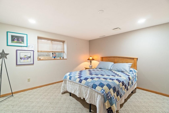 903 Ingalls Rd, Menomonie, WI 54751 - bedroom featuring baseboards, carpet, and recessed lighting