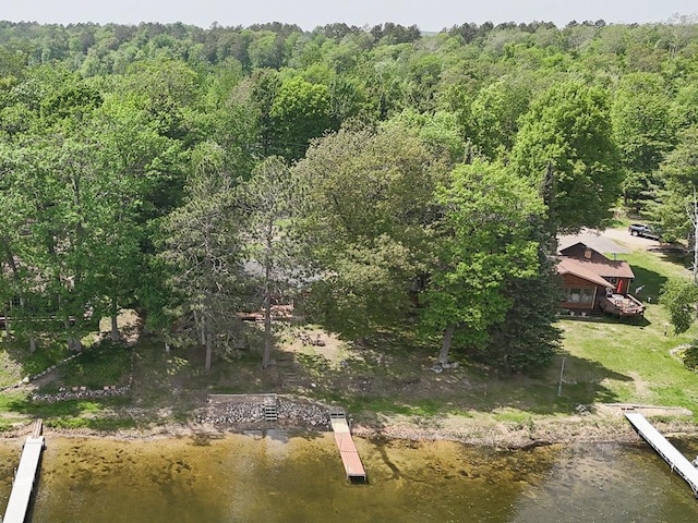 1378 Sunflower Trl NE, Outing, MN 56662 - aerial overview of property's location featuring a forest and a nearby body of water