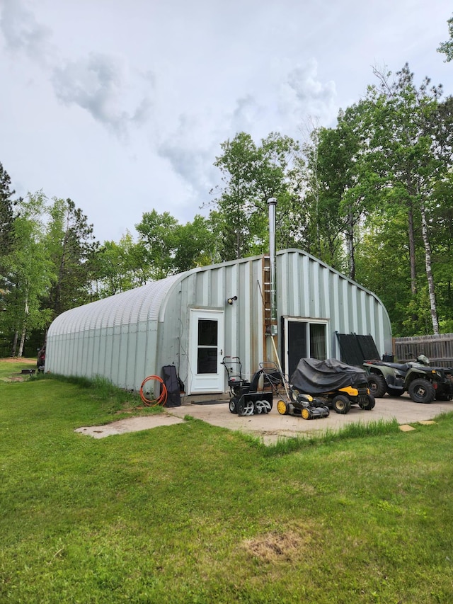 35270 Bear Creek Rd, Partridge Twp, MN 55704 - view of outdoor structure with view of wooded area