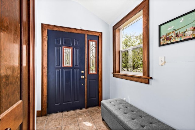 4031 Regent St, Duluth, MN 55804 - entrance foyer featuring vaulted ceiling and light tile patterned floors