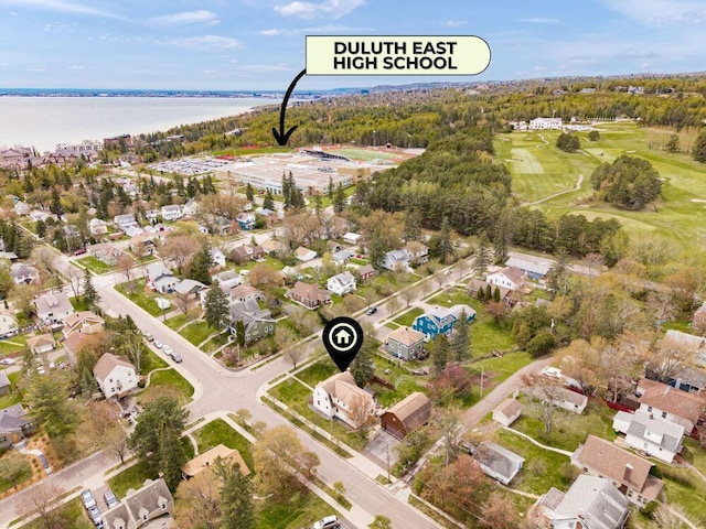 4031 Regent St, Duluth, MN 55804 - view of property location featuring a large body of water and nearby suburban area