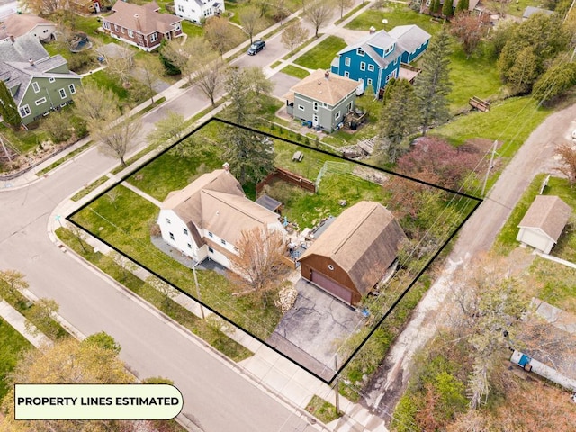 4031 Regent St, Duluth, MN 55804 - aerial perspective of suburban area featuring property parcel outlined