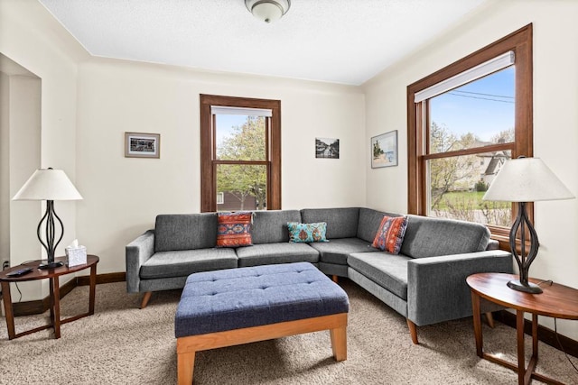4031 Regent St, Duluth, MN 55804 - living room with light carpet and baseboards