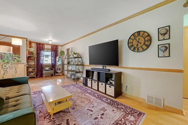 4600 3rd St NE, Fridley, MN 55421 - living room with wood finished floors and ornamental molding