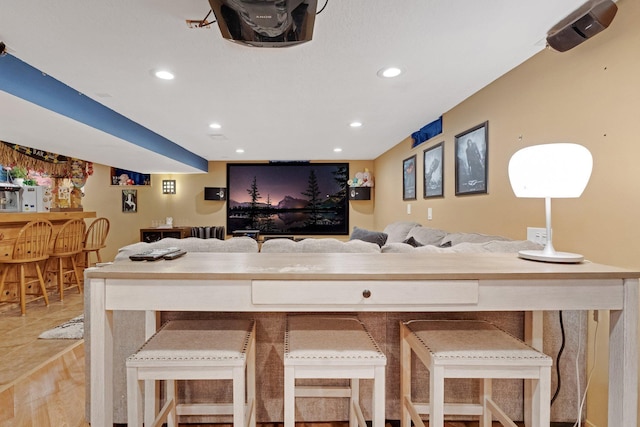 4600 3rd St NE, Fridley, MN 55421 - kitchen featuring recessed lighting and a kitchen bar