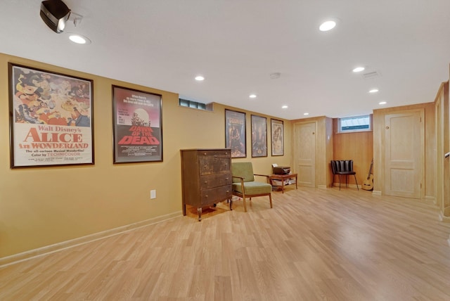 4600 3rd St NE, Fridley, MN 55421 - living area featuring light wood-type flooring and recessed lighting