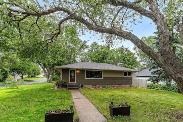 4600 3rd St NE, Fridley, MN 55421 - view of front of property featuring crawl space and roof with shingles