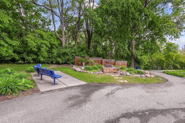 16154 Main Ave SE # 120, Prior Lake, MN 55372 - view of yard featuring a fire pit and view of wooded area