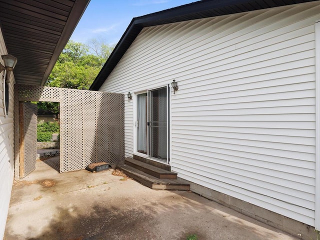 38609 Branch Ave, North Branch, MN 55056 - view of property exterior with entry steps and a patio area