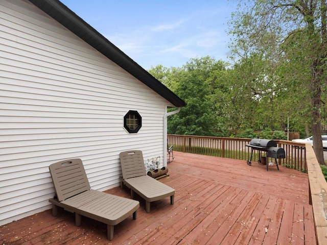38609 Branch Ave, North Branch, MN 55056 - wooden terrace with grilling area