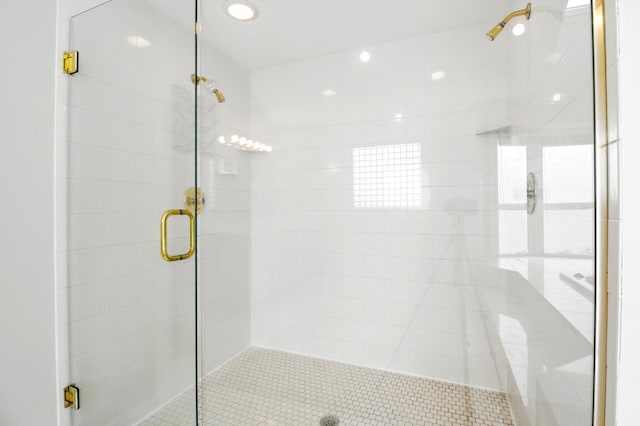 2645 Arcola Ln, Minnetonka Beach, MN 55391 - full bathroom with a stall shower and recessed lighting