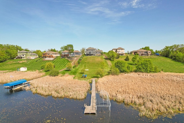 26042 Sunset Dr, Chisago City, MN 55013 - aerial view of residential area featuring a large body of water