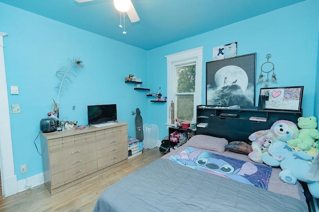 408 Lafayette Ave, Fulda, MN 56131 - bedroom featuring wood finished floors and ceiling fan