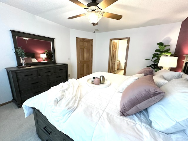 12224 Radisson Rd NE, Blaine, MN 55449 - bedroom with light colored carpet and ceiling fan