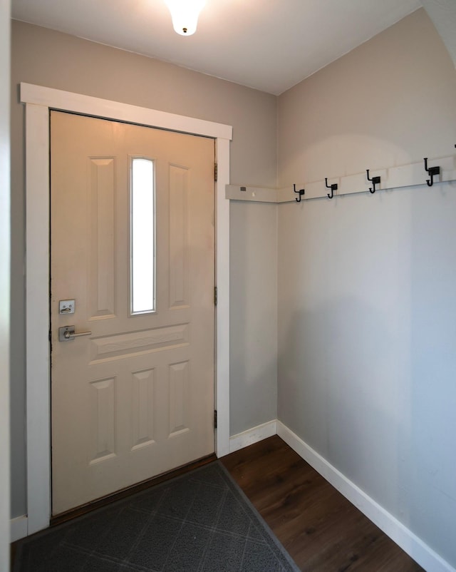 705 1st Ave SE, Pine Island, MN 55963 - foyer with baseboards and dark wood finished floors