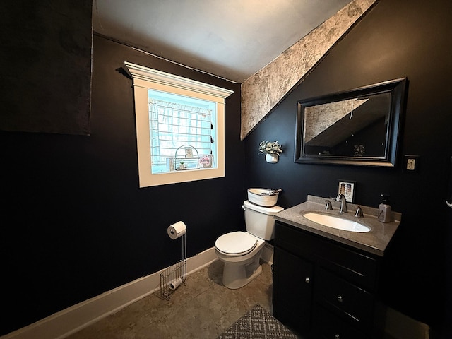 206 Oscar Ave N, Canby, MN 56220 - half bathroom featuring vanity and lofted ceiling