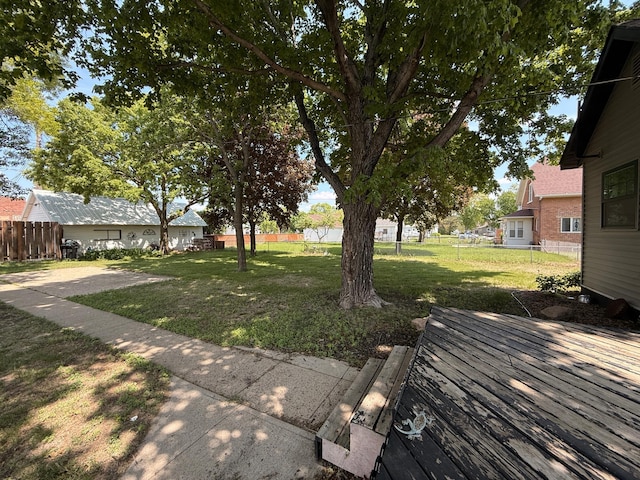 206 Oscar Ave N, Canby, MN 56220 - view of yard with a wooden deck