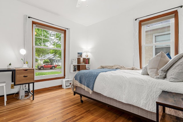 1391 Jefferson Ave, Saint Paul, MN 55105 - bedroom featuring light wood-style floors, baseboards, and a ceiling fan