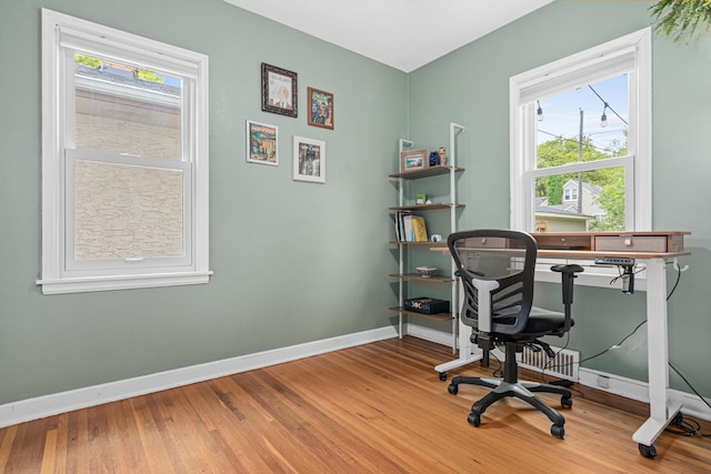 1391 Jefferson Ave, Saint Paul, MN 55105 - home office featuring baseboards and wood finished floors