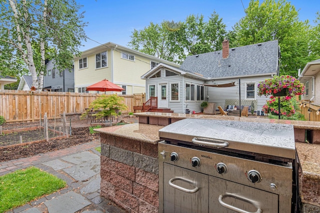 1391 Jefferson Ave, Saint Paul, MN 55105 - back of property with a patio and a chimney