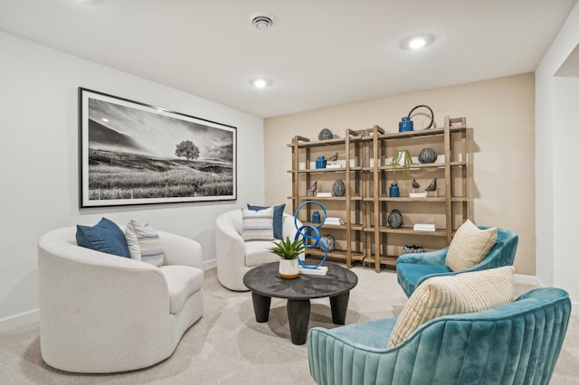 6601 Tamarack Ln, Corcoran, MN 55340 - living area with carpet flooring, baseboards, and recessed lighting
