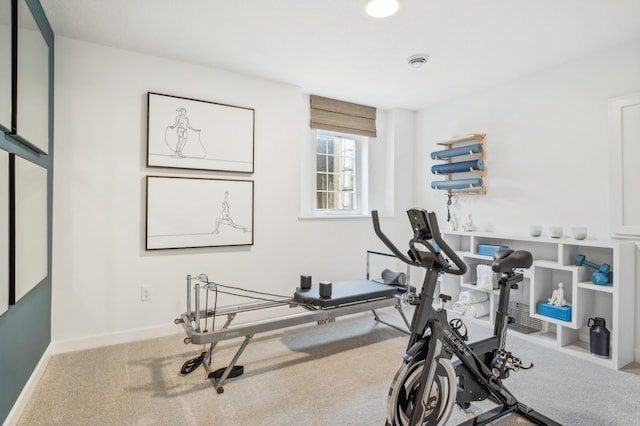 6601 Tamarack Ln, Corcoran, MN 55340 - exercise room featuring carpet flooring and baseboards