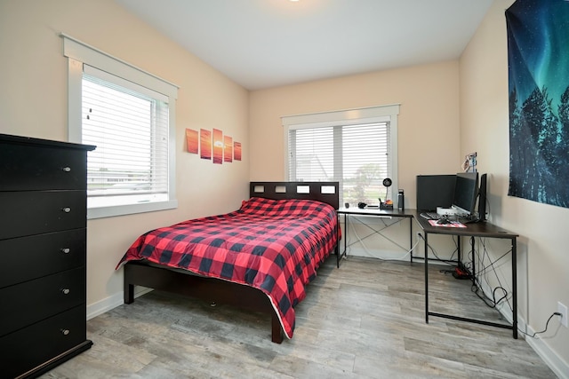 1160 21st St, Wabasha, MN 55981 - bedroom with wood finished floors, multiple windows, and baseboards