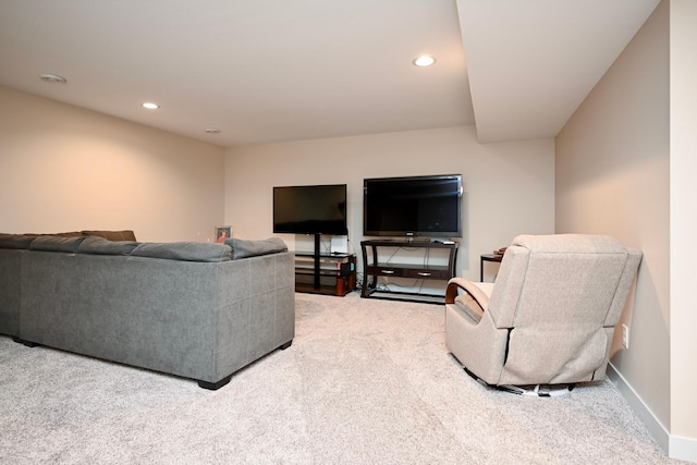 1160 21st St, Wabasha, MN 55981 - carpeted living area with recessed lighting and baseboards