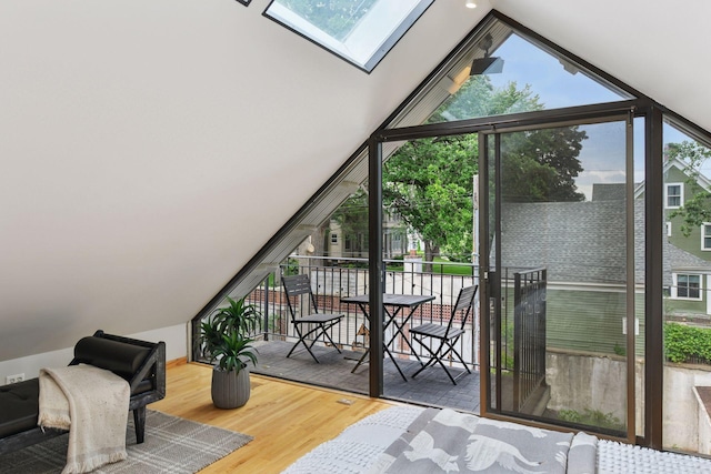 1929 Humboldt Ave S, Minneapolis, MN 55403 - unfurnished sunroom featuring lofted ceiling and a skylight