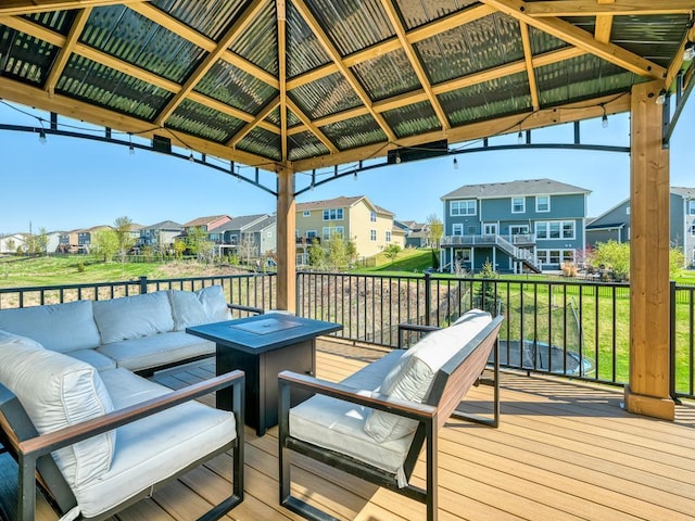 15441 110th Ave N, Dayton, MN 55369 - deck featuring a residential view, an outdoor hangout area, and a gazebo