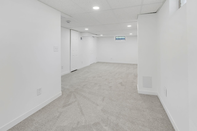 549 Annapolis St E, Saint Paul, MN 55118 - finished basement with carpet, recessed lighting, baseboards, and a paneled ceiling