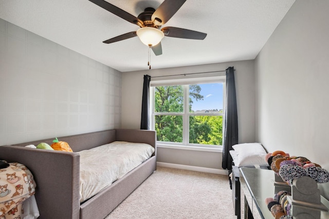 4847 Ashton Curv, Woodbury, MN 55129 - bedroom featuring light carpet, baseboards, and ceiling fan