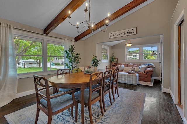 1276 13th Ave N, Saint Cloud, MN 56303 - dining space with baseboards, wood finished floors, and a chandelier