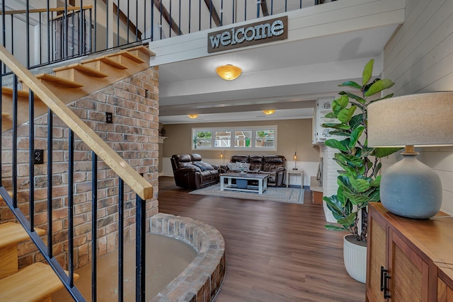 1276 13th Ave N, Saint Cloud, MN 56303 - staircase with wood finished floors