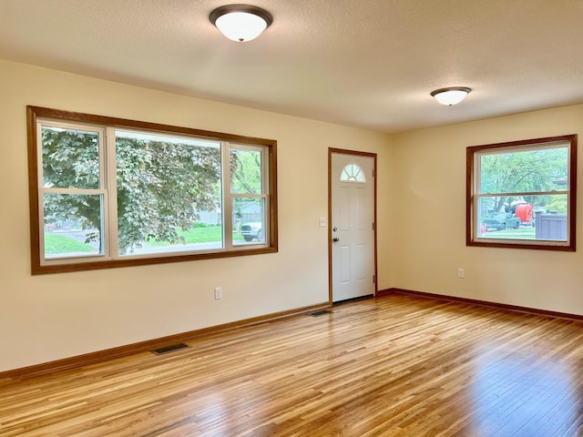 8212 15th Ave S, Bloomington, MN 55425 - entryway with healthy amount of natural light, light wood finished floors, baseboards, and a textured ceiling