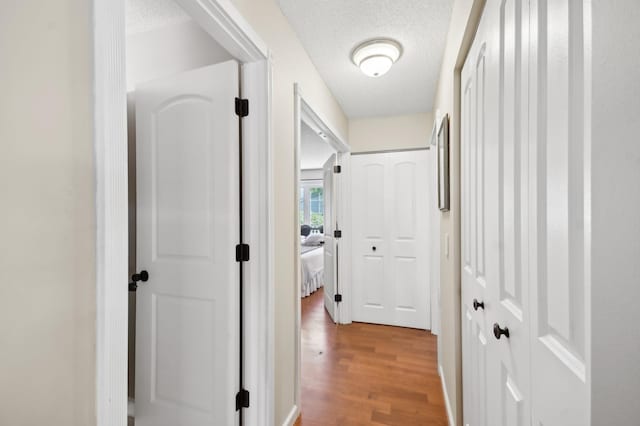 383 Elan Ct, Woodbury, MN 55125 - hall with wood finished floors and a textured ceiling