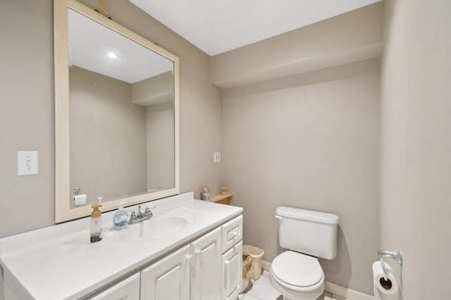 383 Elan Ct, Woodbury, MN 55125 - bathroom featuring toilet, vanity, and tile patterned flooring