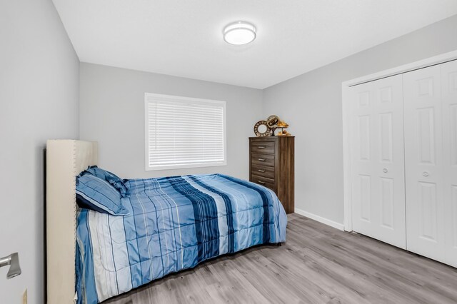 15710 Fox St NW, Andover, MN 55304 - bedroom featuring wood finished floors, a closet, and baseboards