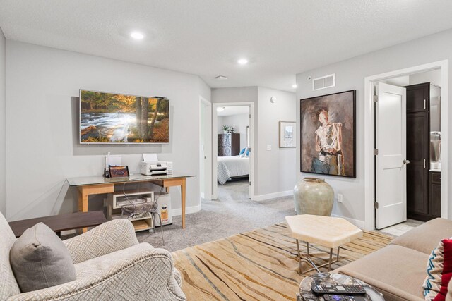 8061 Abercrombie Ln, Woodbury, MN 55129 - living area with light carpet, recessed lighting, and baseboards