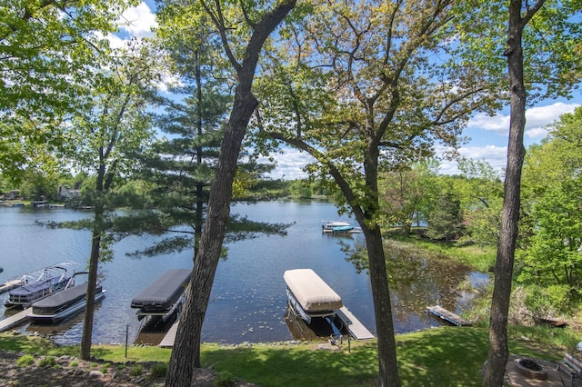 215 Park Dr Unit 4, Balsam Lake, WI 54810 - dock featuring a water view