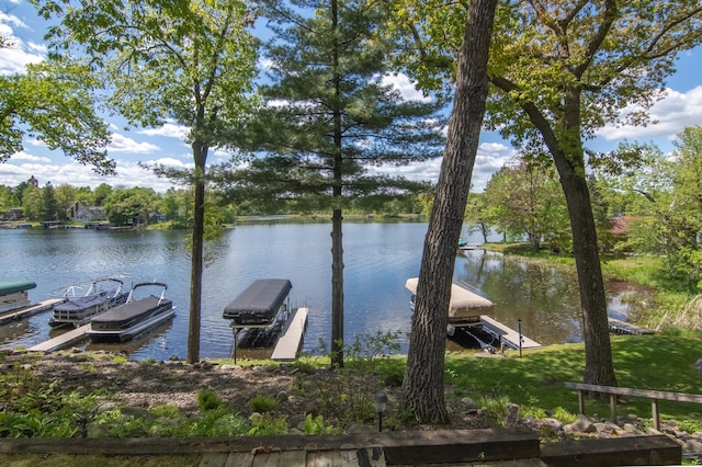 215 Park Dr Unit 4, Balsam Lake, WI 54810 - dock area featuring a water view