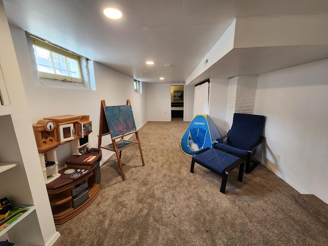 4129 7th St NE, Columbia Heights, MN 55421 - sitting room with carpet flooring and recessed lighting