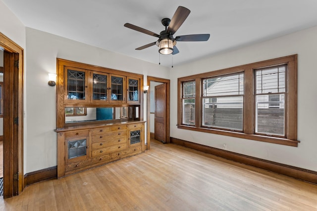 4129 7th St NE, Columbia Heights, MN 55421 - interior space with light wood-style floors and ceiling fan