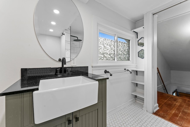 4129 7th St NE, Columbia Heights, MN 55421 - bathroom featuring vanity and recessed lighting