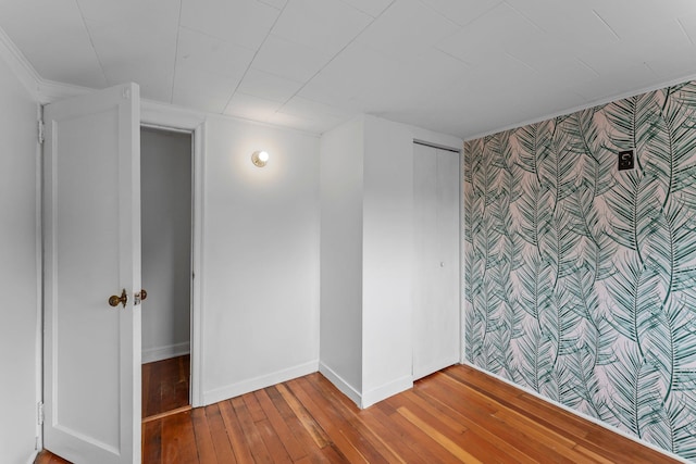 4129 7th St NE, Columbia Heights, MN 55421 - empty room featuring hardwood / wood-style floors and baseboards