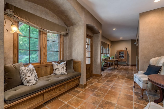 56273 185th Ln, Rapidan Twp, MN 56037 - sitting room with baseboards, recessed lighting, and stone tile floors
