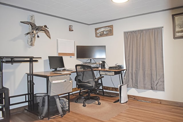 630 Oak St, Crosby, MN 56441 - office featuring wood finished floors and ornamental molding